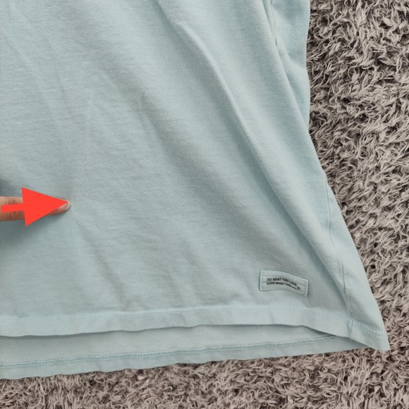 Life is Good Womens Coastal Beachy Crusher Tee XL Blue Wine Flip Flops Graphic - Picture 6 of 16